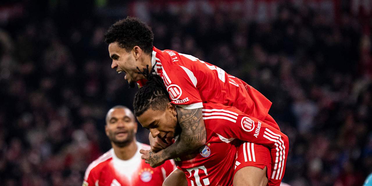 Luis Diaz im Bundesliga-Spiel des FC Bayern gegen die TSG Hoffenheim