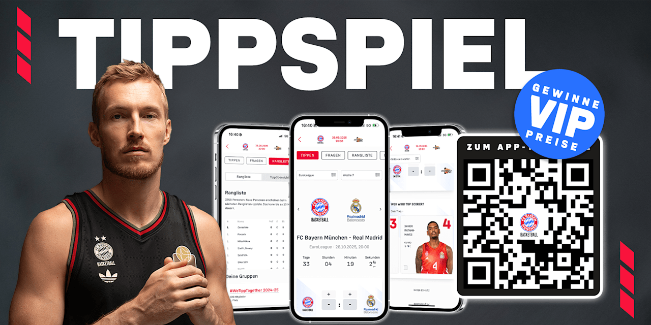 Das Bayern-Tippspiel in der FC Bayern Basketball App