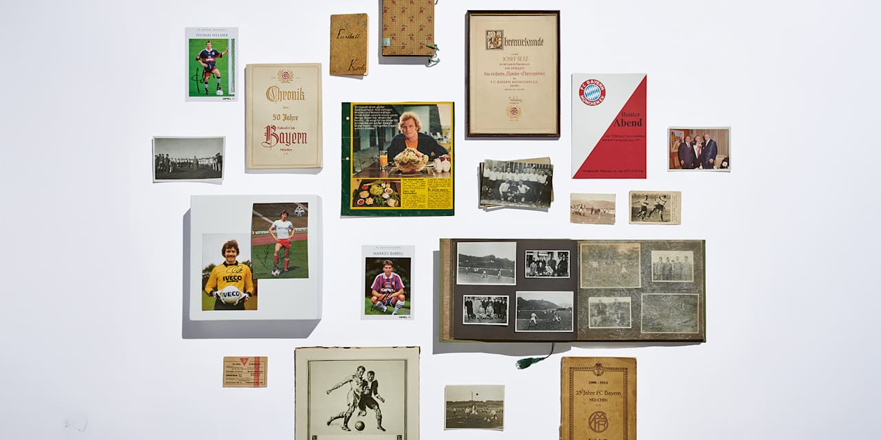 Schenkungen an das FC Bayern Museum: Urkunden, Autogrammkarte und Fotos