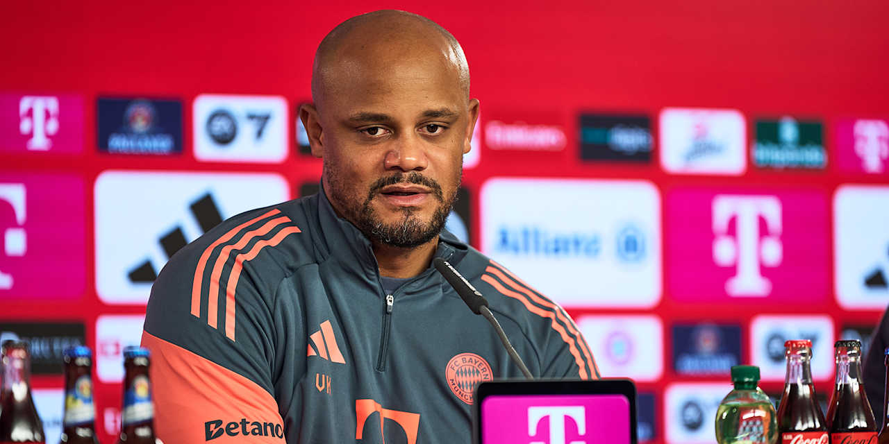 Vincent Kompany im Pressetalk zum Topspiel in Dortmund