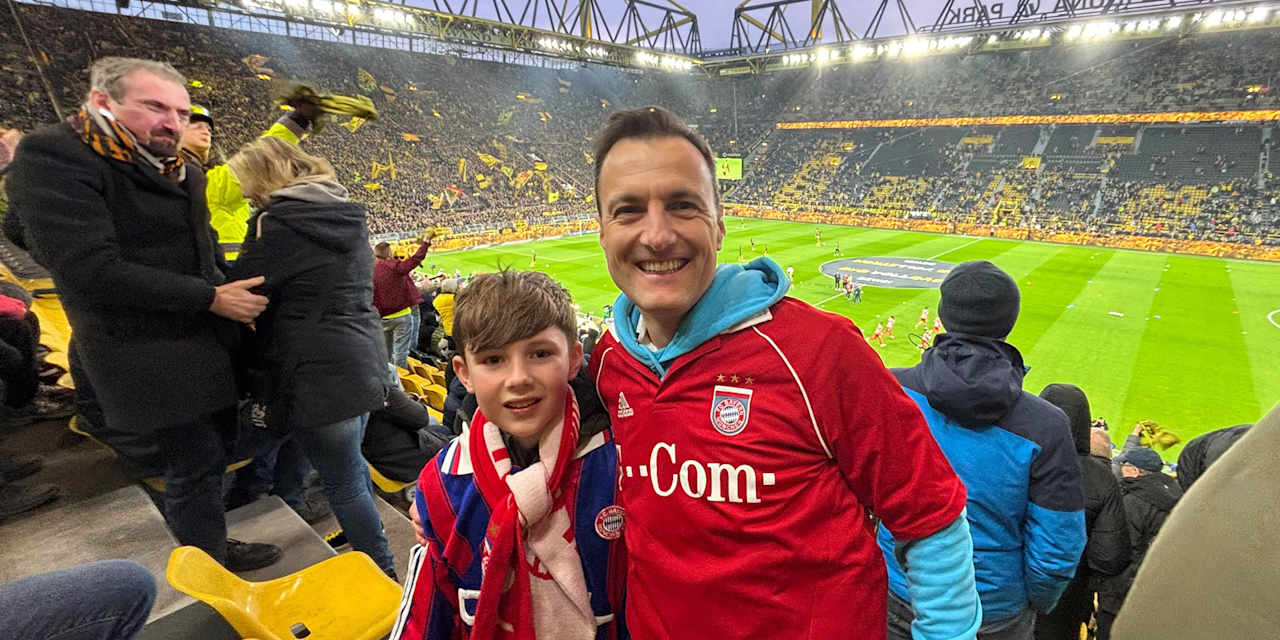 Maxi und sein Onkel Manuel im Dortmunder Stadion
