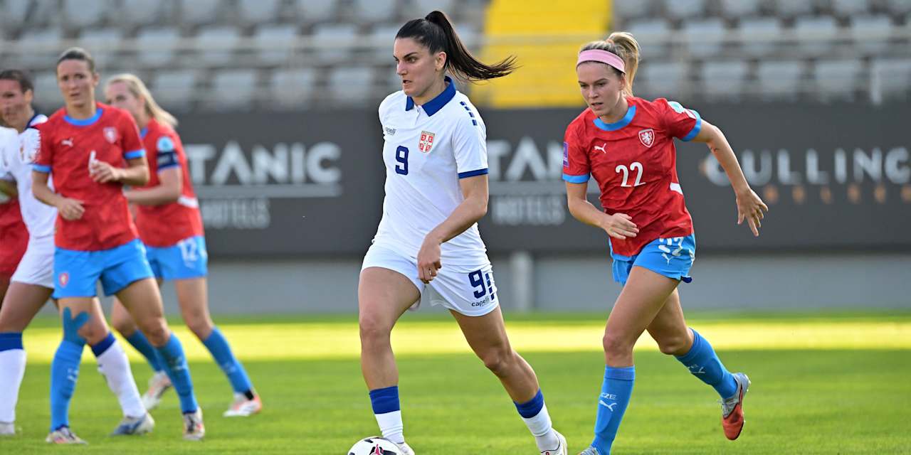 Jovana Damnjanović im Einsatz für die serbische Nationalmannschaft.