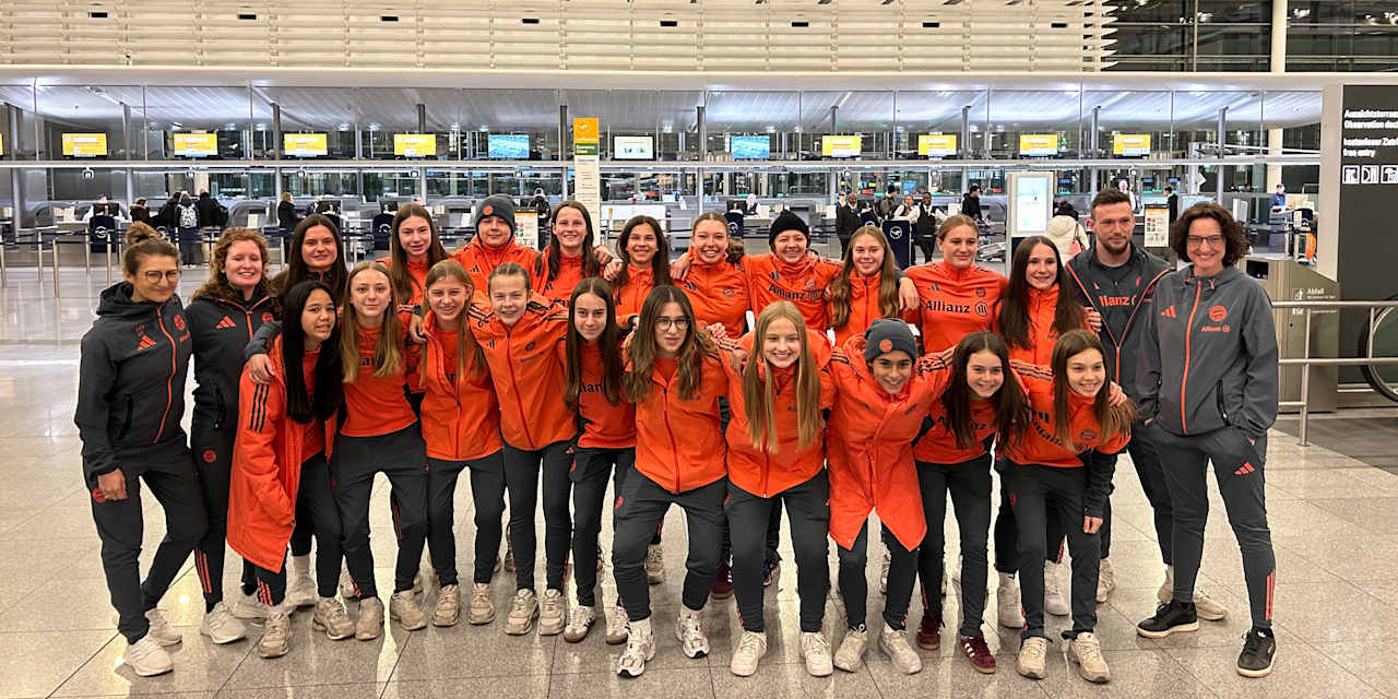 Die U15-Juniorinnen vor dem Abflug zum Generation Adidas Cup nach Florida