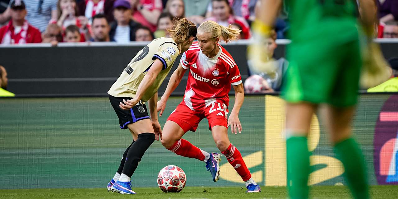 Pernille Harder im Duell gegen den FC Barcelona.