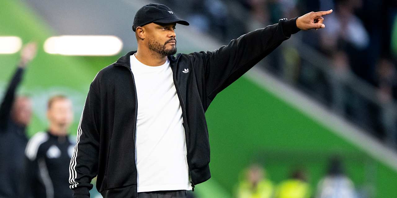 Vincent Kompany an der Seitenlinie in Wolfsburg