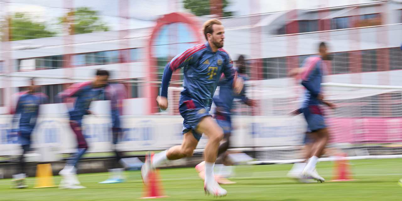 Harry Kane sprintet im Training des FC Bayern