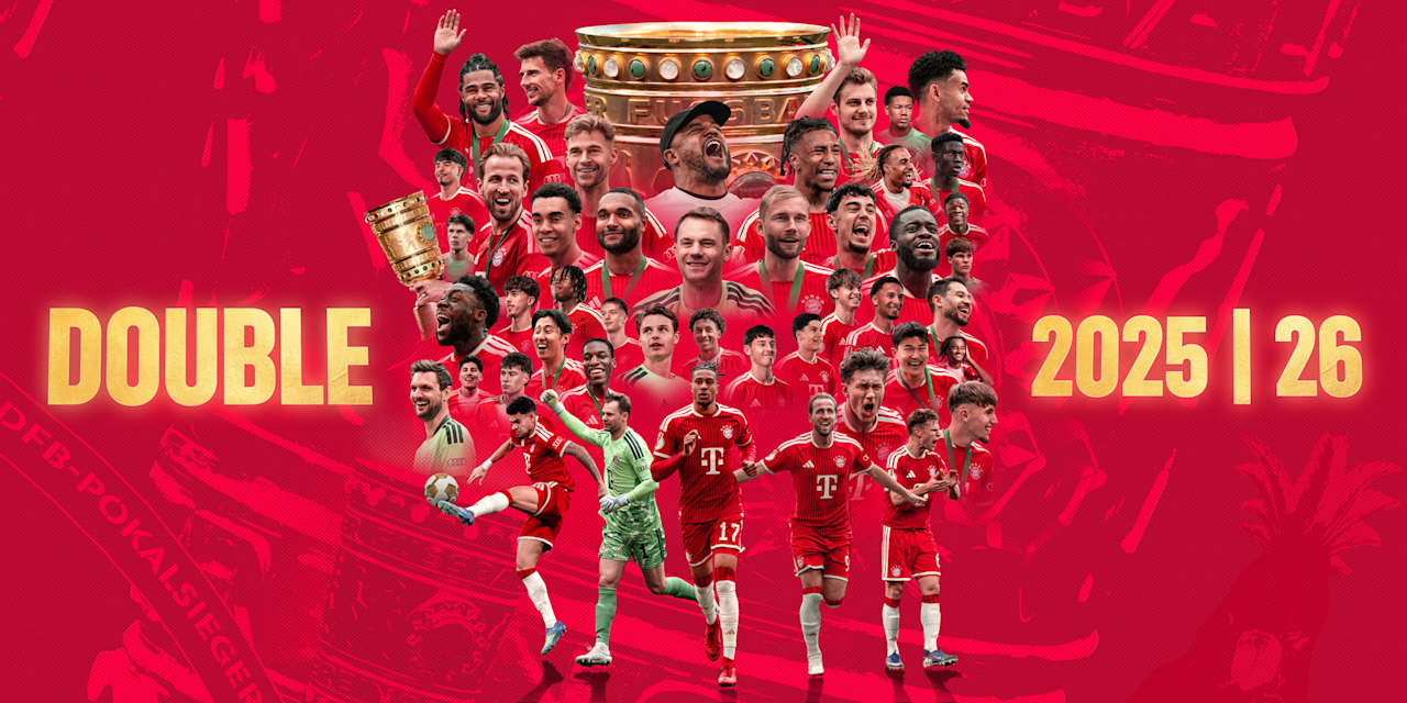 Grafik zum Double des FC Bayern