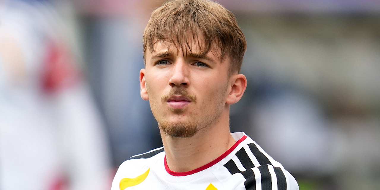Lennart Karl im Training der deutschen Nationalmannschaft