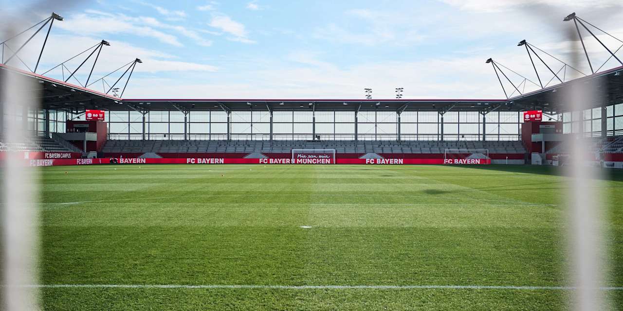 Die Spielstätte am FC Bayern Campus.