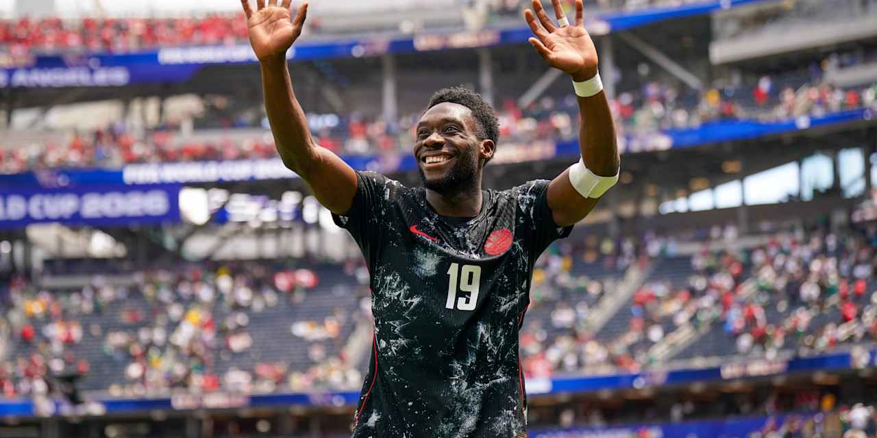 Alphonso Davies nach dem Sieg von Kanada
