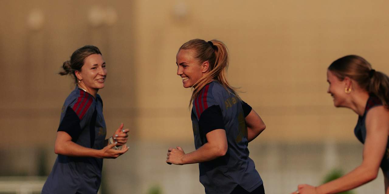 Glodis Perla Viggosdottir während einer Trainingseinheit der FC Bayern Frauen.