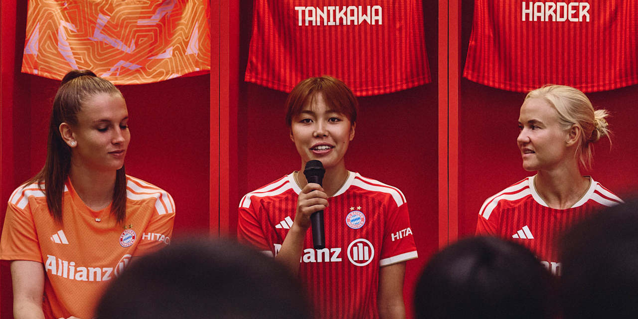 Mahmutovic, Tanikawa und Harder bei einem Interviewtermin