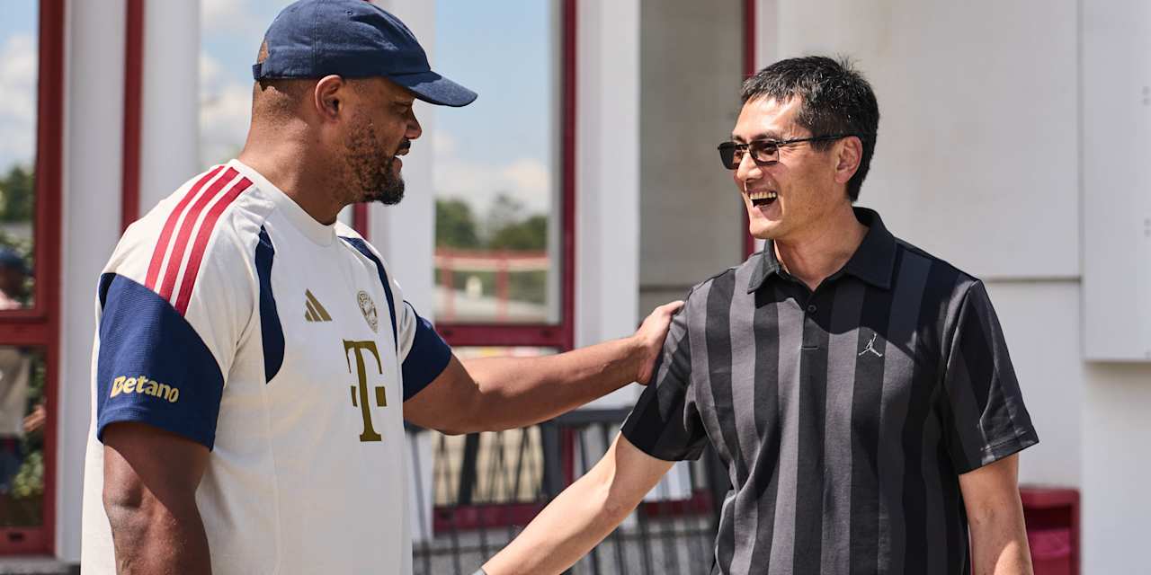 Kompany heißt den chinesischen Nationaltrainer an der Säbener willkommen