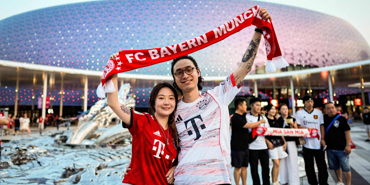 Fans outside the stadium