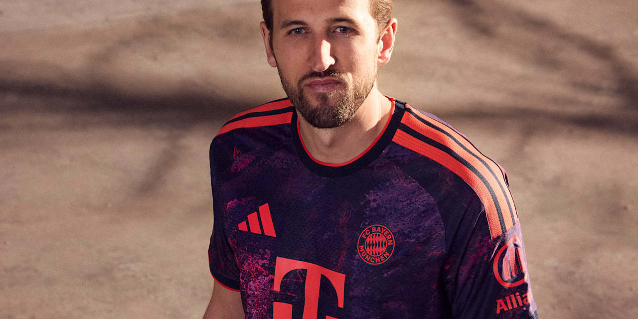Harry Kane im neuen CL-Trikot des FC Bayern