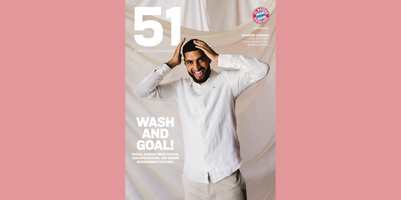 Cover des FC Bayern Magazin 51 mit Ismael Saibari auf dem Cover - Wash and Goal!