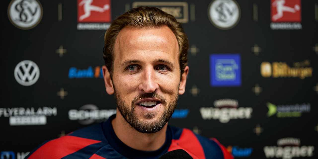 Harry Kane im Interview nach dem Bundesligaspiel des FC Bayern bei der SV Elversberg