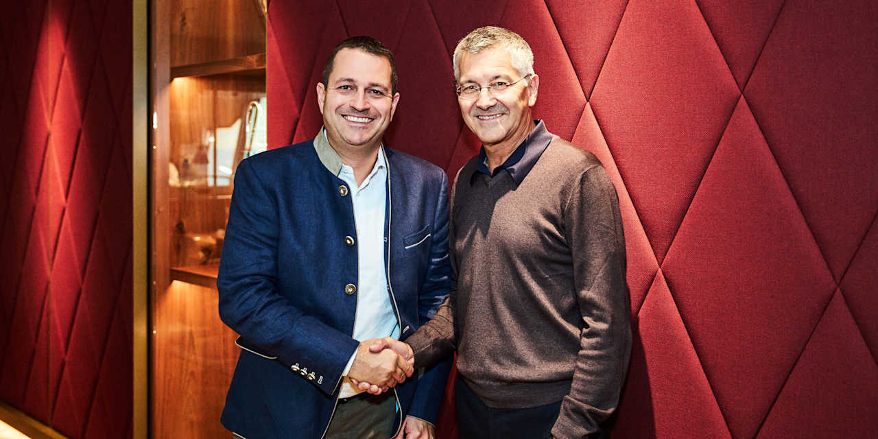 Präsident Herbert Hainer (re.) mit dem neuen Verwaltungsbeiratsmitglied Dr. Christian Groh.