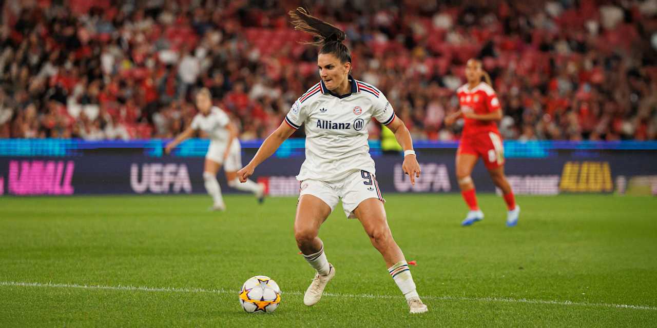 Jovana Damnjanović im Zuge des Spiels gegen Benfica Lissabon.