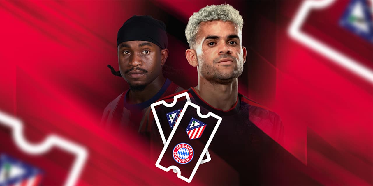 Eine Grafik mit Luis Díaz und Ademola Lookman