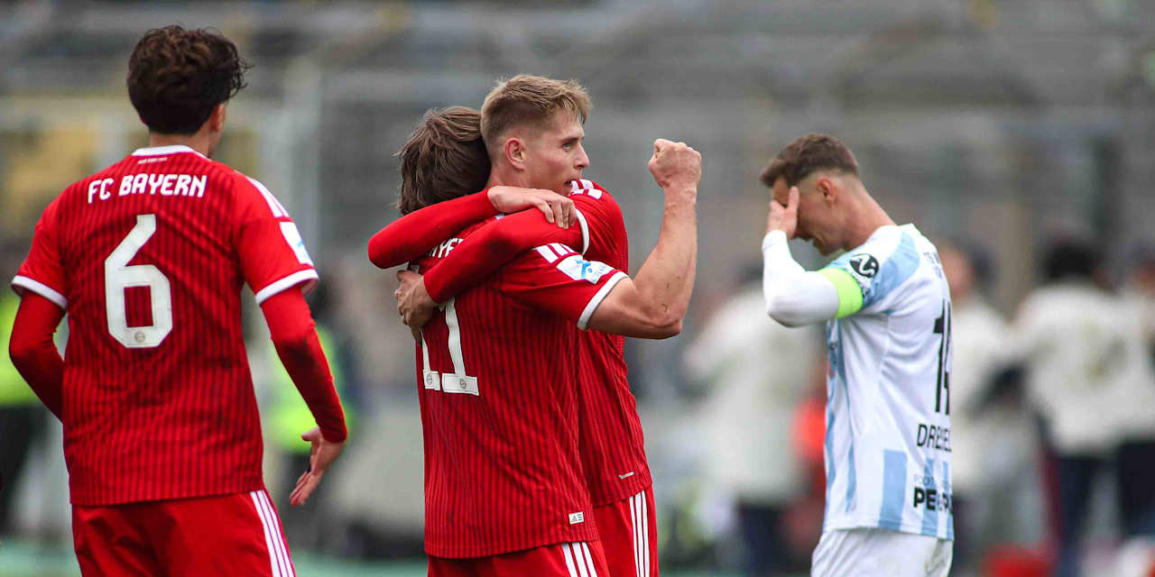 Anton Heinz jubelt im Bayern-Trikot
