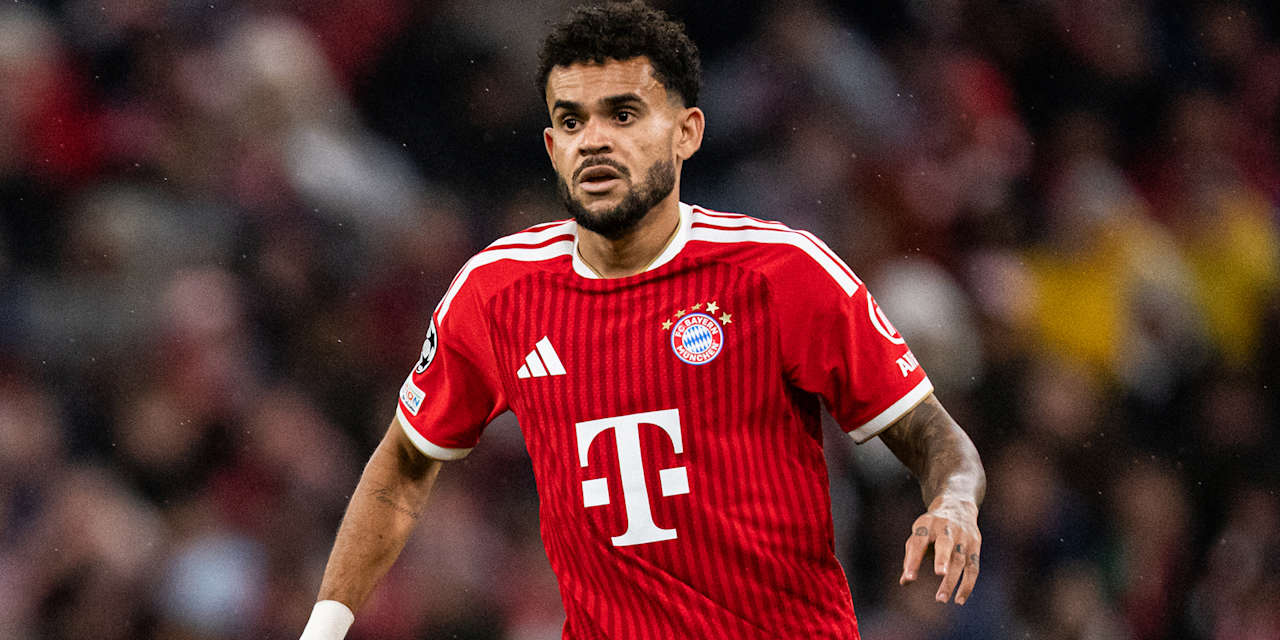 Luis Diaz im Spiel des FC Bayern gegen den FC Arsenal in der Champions League