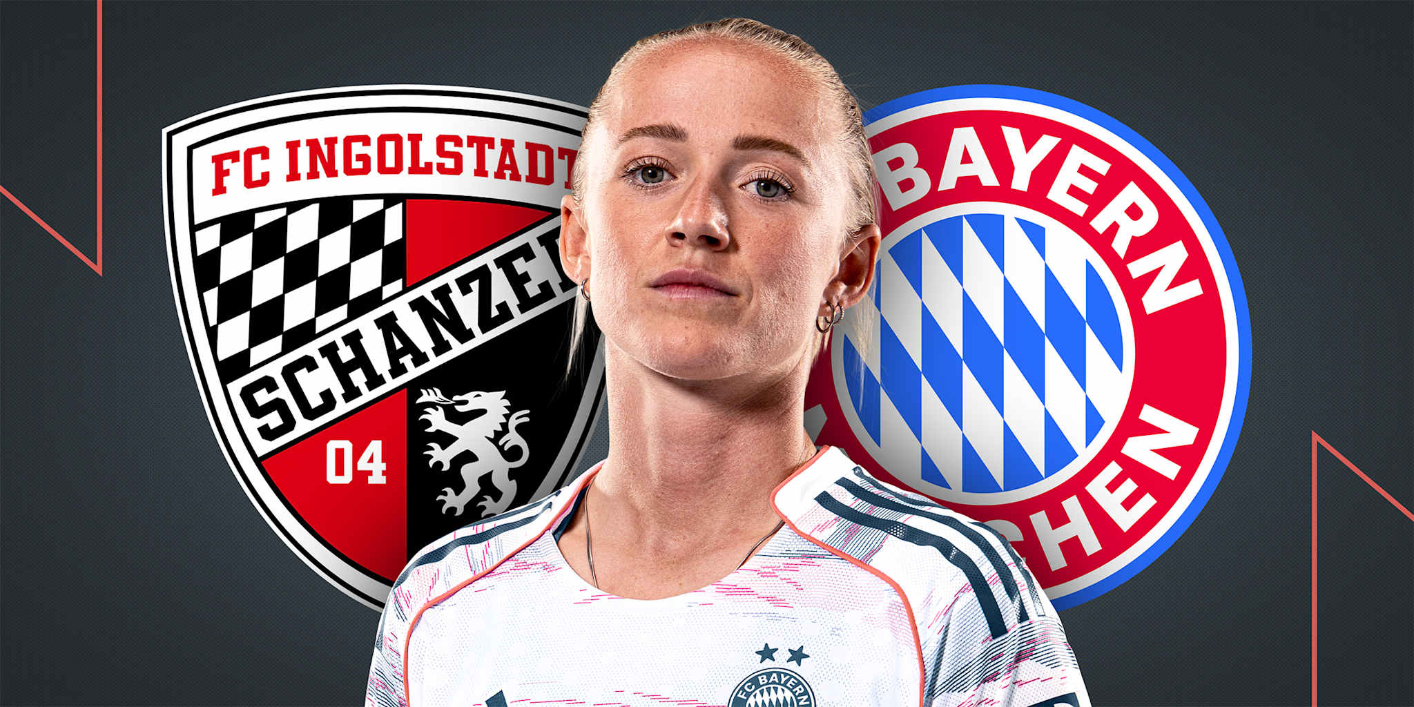 Grafik mit Lea Schüller im Bayern-Trikot