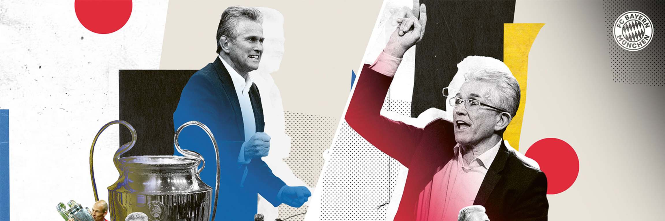 Grafik mit mehreren Bildern von Jupp Heynckes