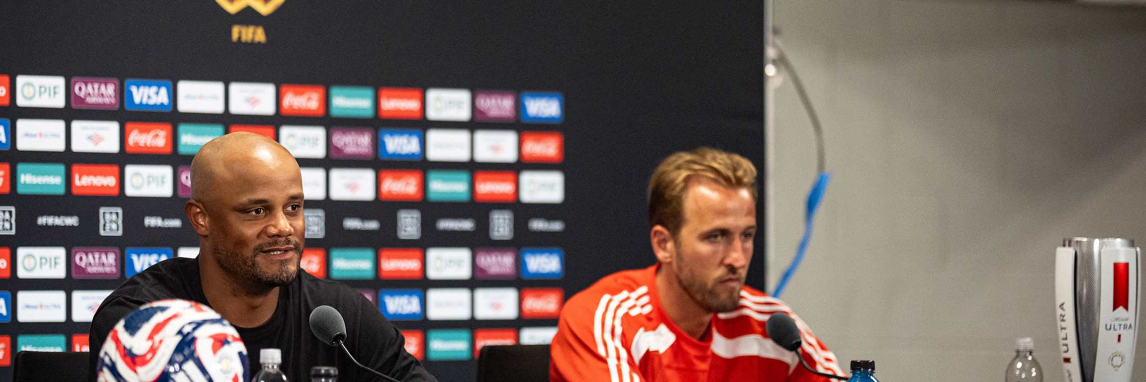Vincent Kompany at the press conference after FC Bayern's Club World Cup match against Flamengo