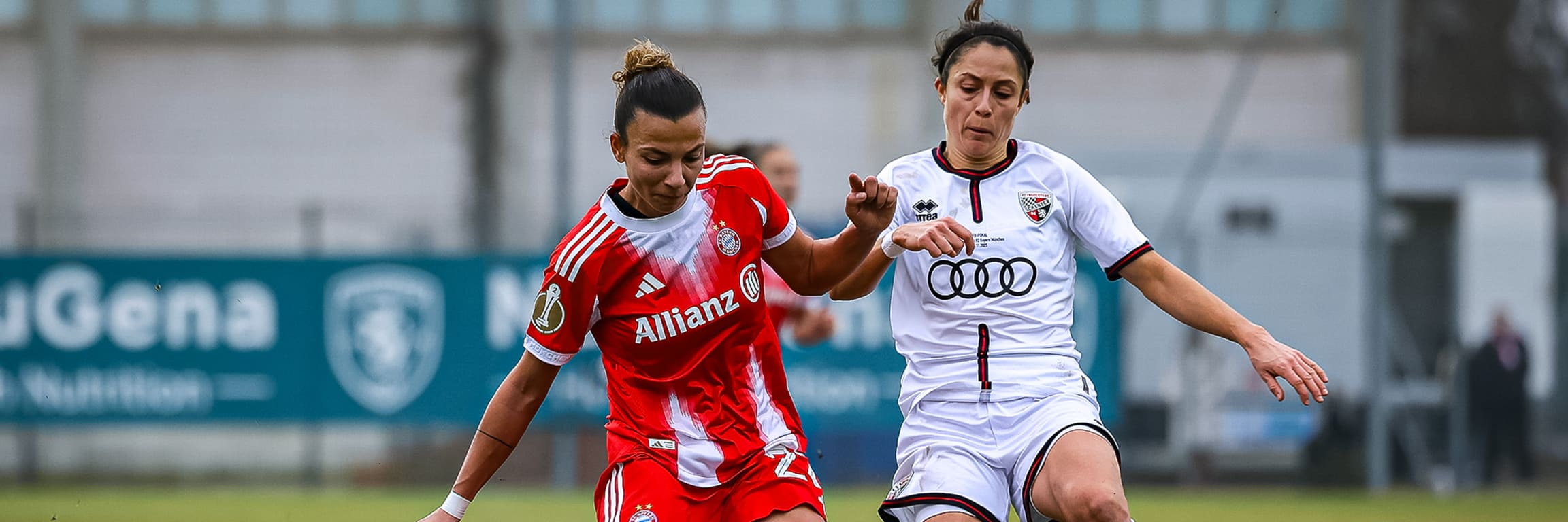 Arianna Caruso während des Auswärtsspiels der FC Bayern Frauen im DFB-Pokal-Achtelfinale beim FC Ingolstadt 04
