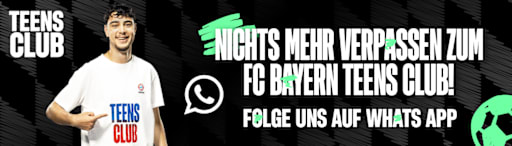 Nichts mehr verpassen zum FC Bayern TEENS CLUB! Folge und auf WhatsApp