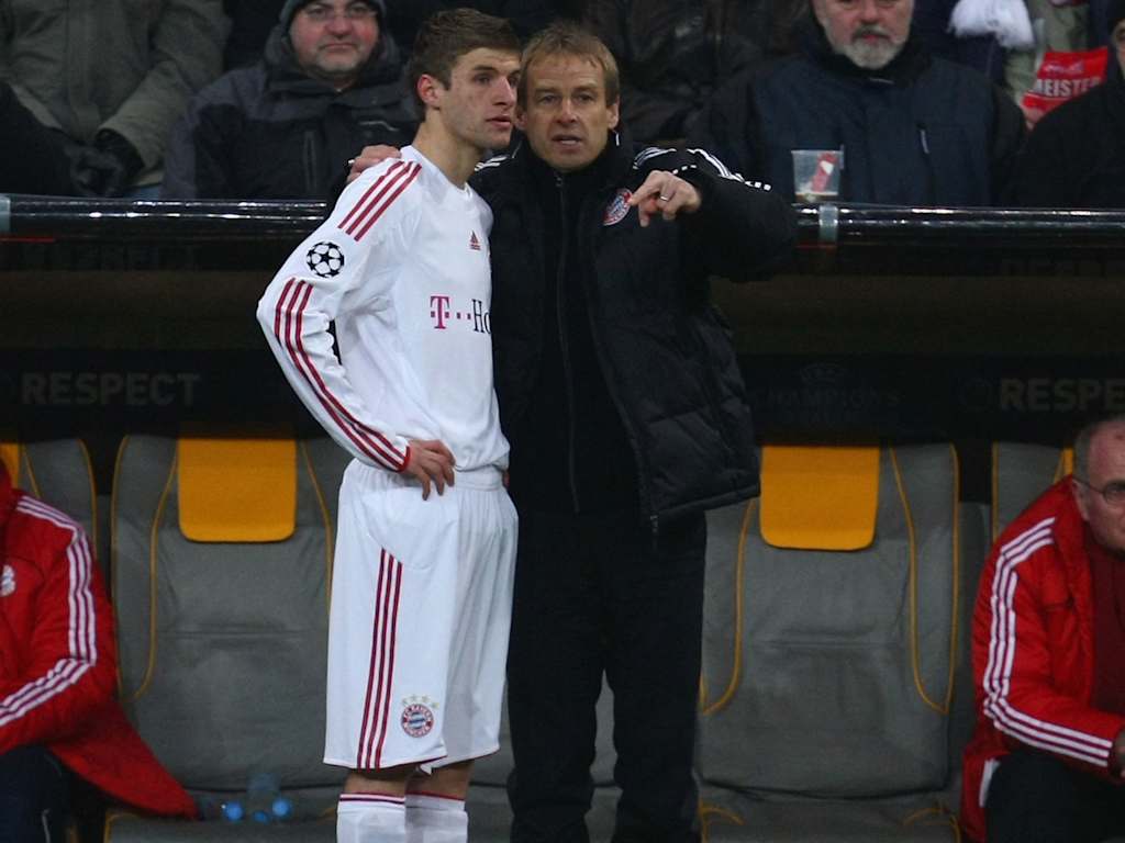 Thomas Müller bei seinem Debüt in der Champions League.