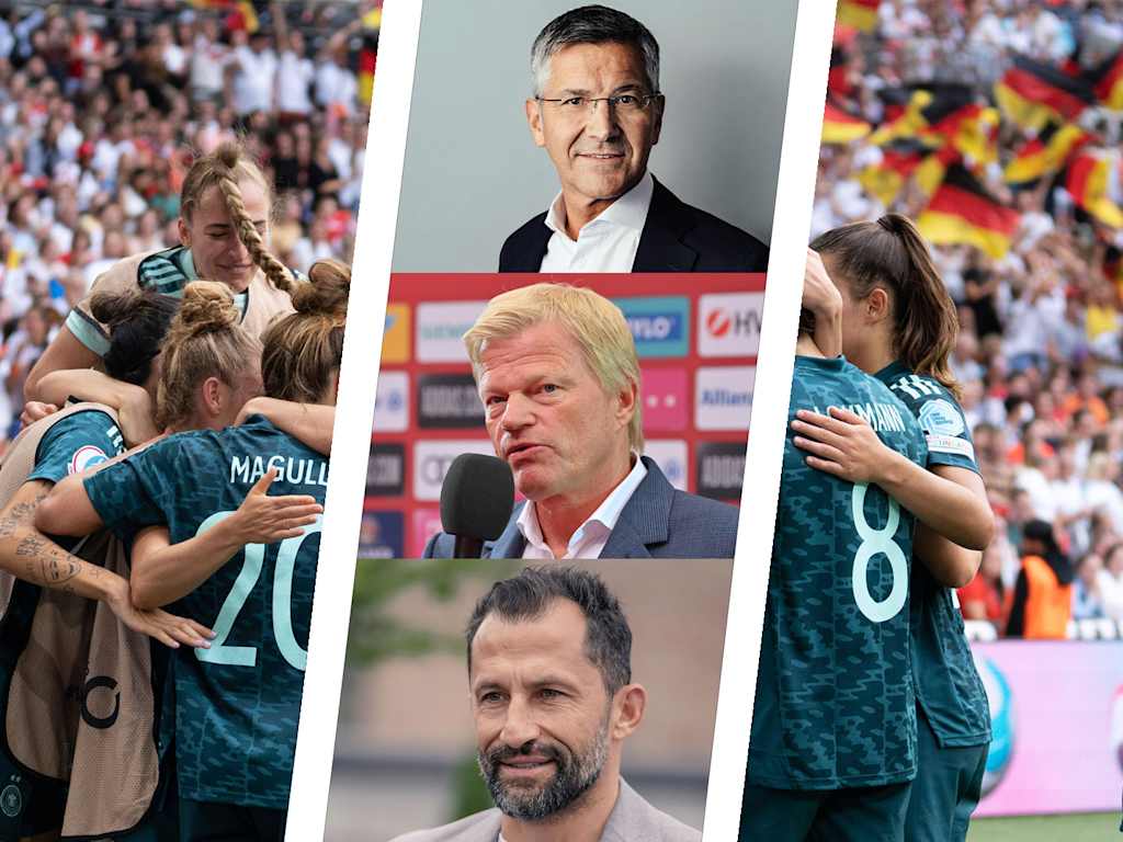 Die deutsche Nationalmannschaft vor dem EM-Finale in England.