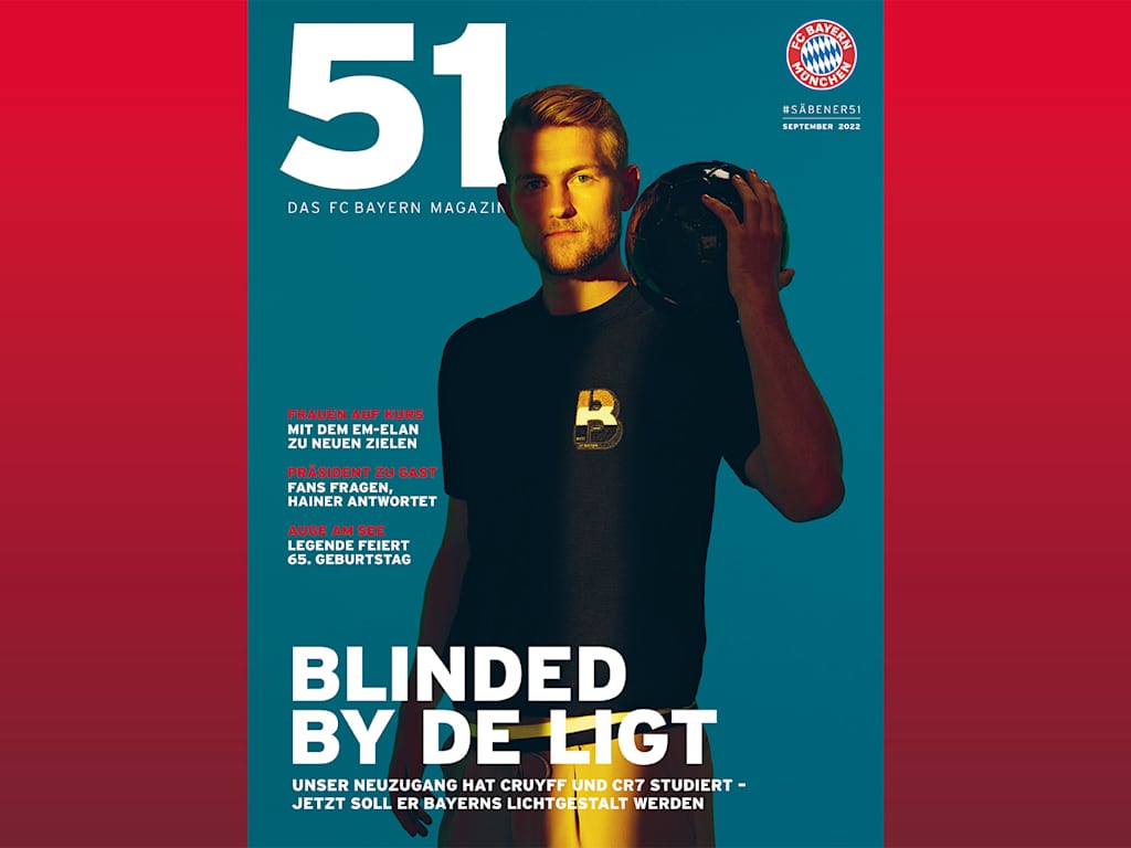 Matthijs de Ligt  im FC Bayern Magazin 51 September 2022