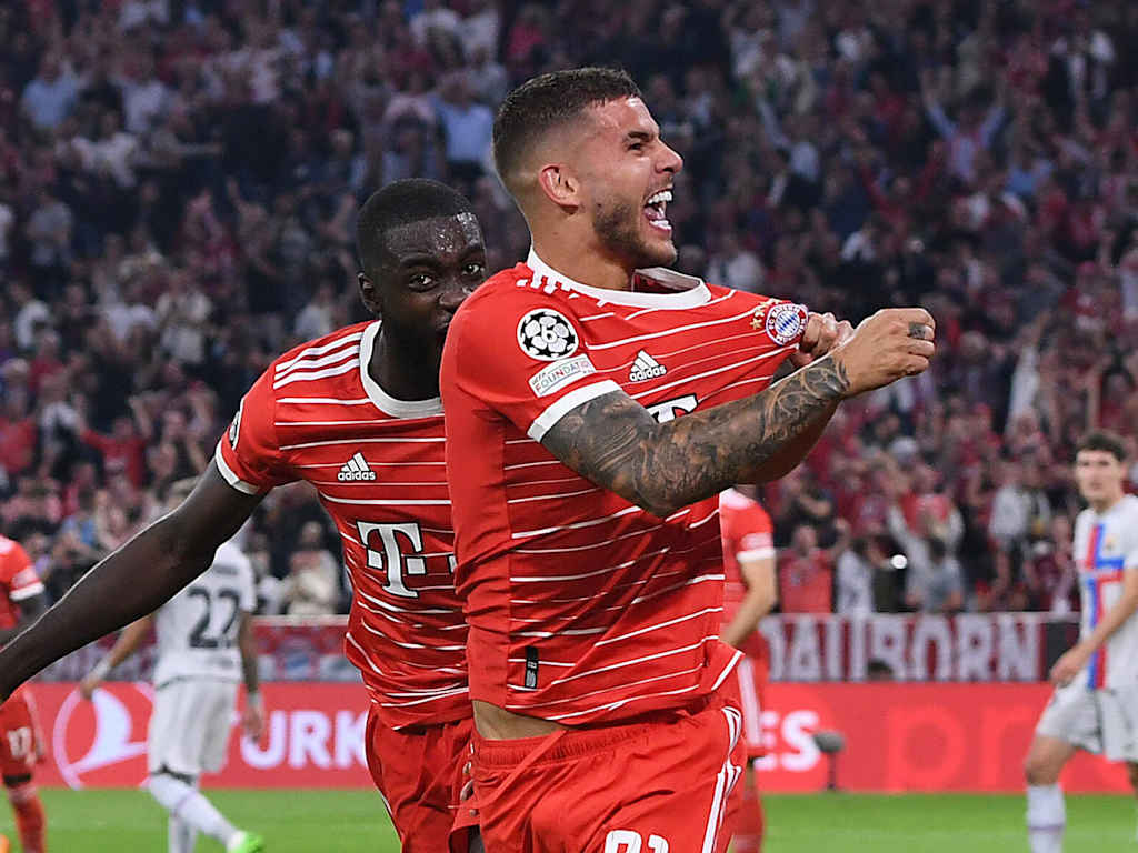 Celebration Lucas Hernandez FC Bayern