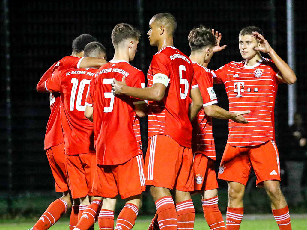 Die U19 des FC Bayern in der ersten Runde des BFV-Pokals.