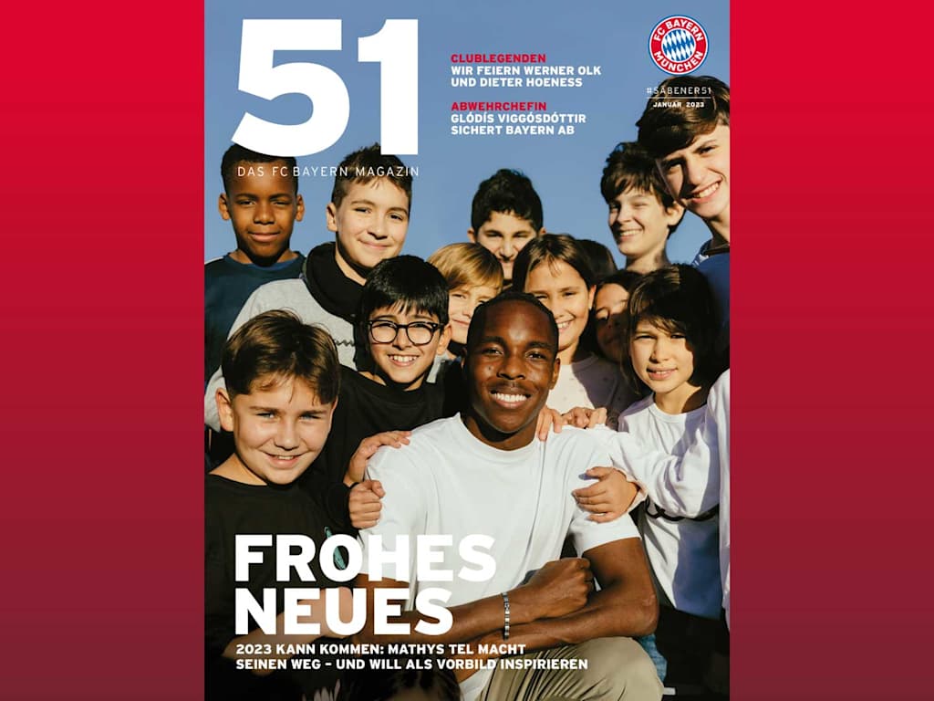 Mathys Tel im FC Bayern Magazin 51 Januar 2023