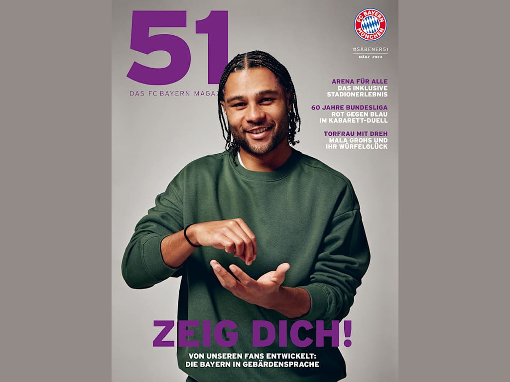 Serge Gnabry im FC Bayern Magazin 51 März 2023