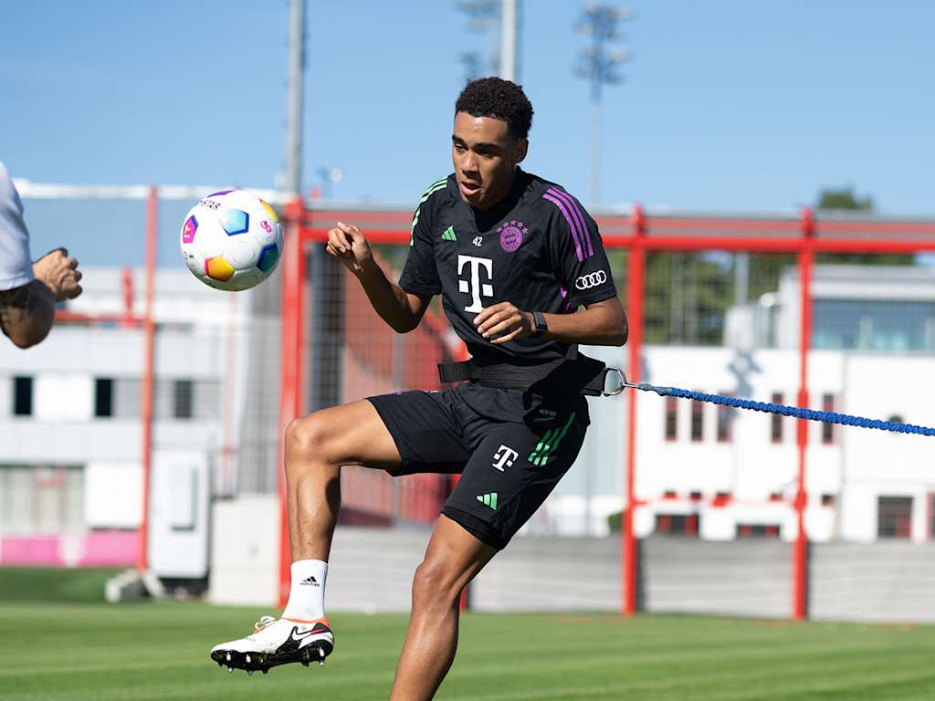 Jamal Musiala, entrenamiento FC Bayern