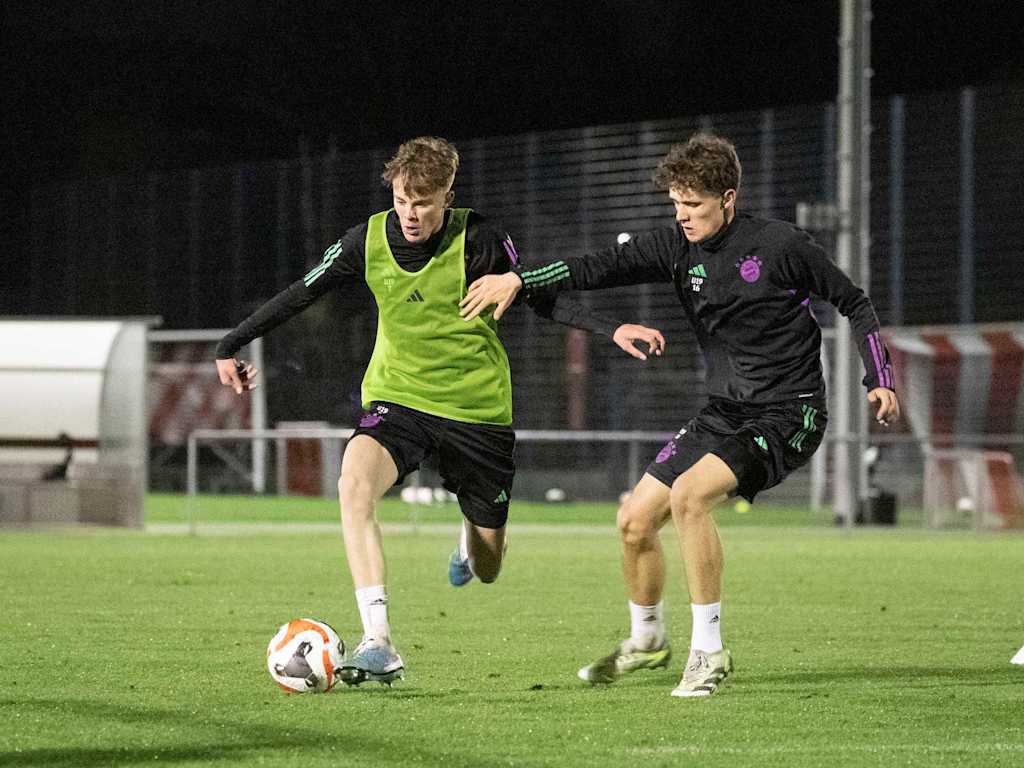 Die U19 des FC Bayern in der Vorbereitung auf Sandhausen.