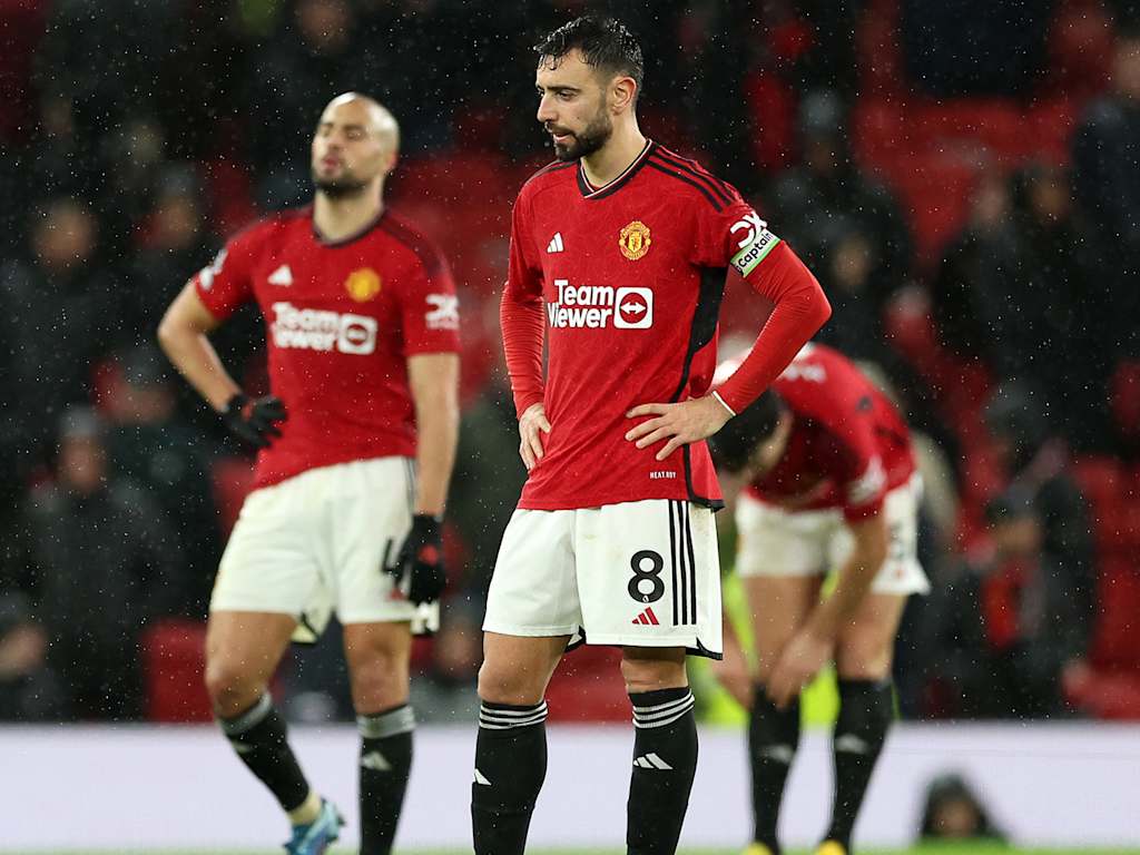 Manchester United players after the defeat to AFC Bournemouth