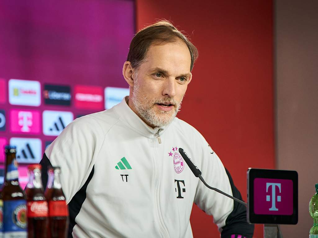 FC Bayern-Trainer Thomas Tuchel im Pressetalk
