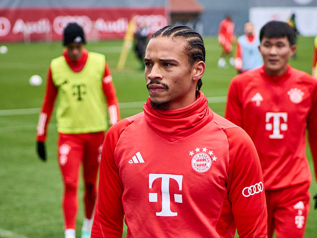 Leroy Sané im Training des FC Bayern