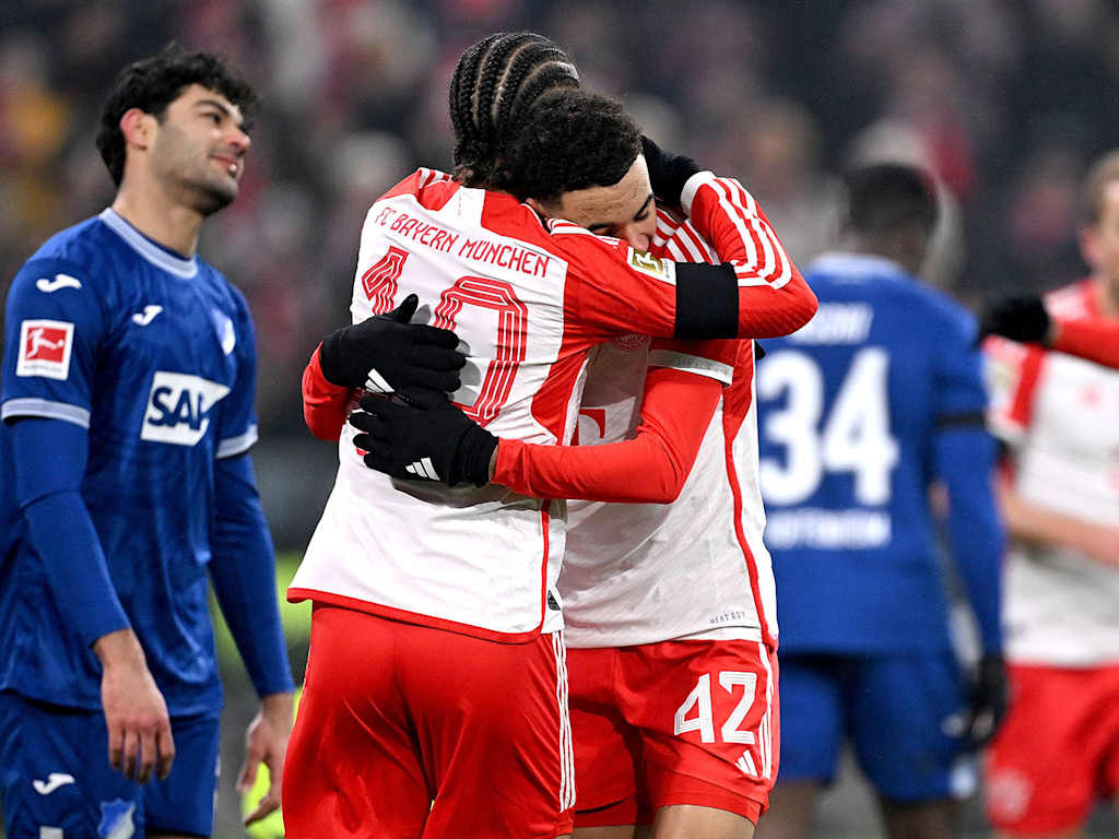 Leroy Sané set up Jamal Musiala's brace in Bayern's 3-0 win over Hoffenheim auf.