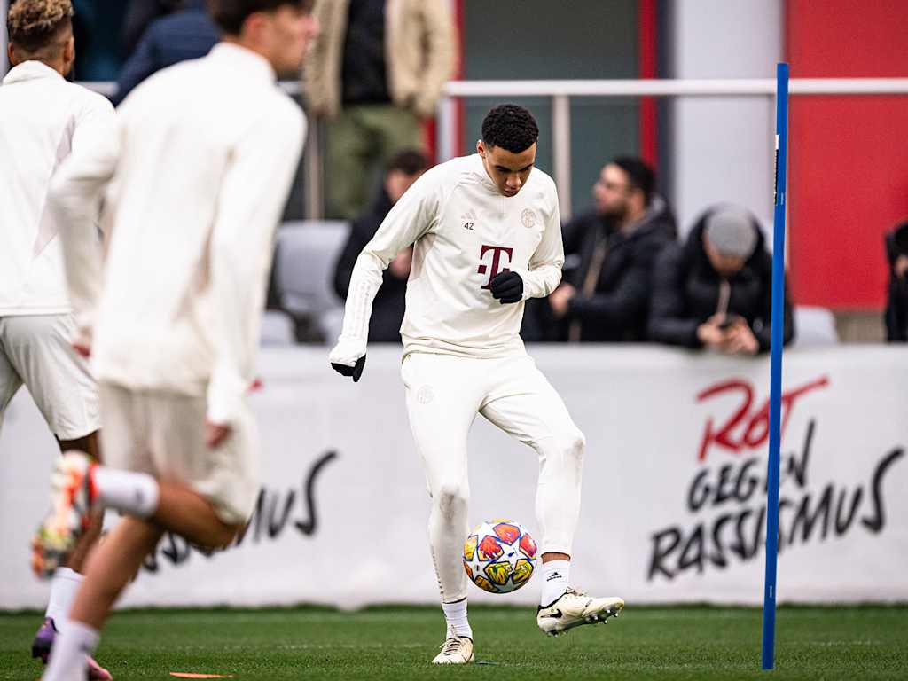 Último entrenamiento antes del partido de CL contra la Lazio