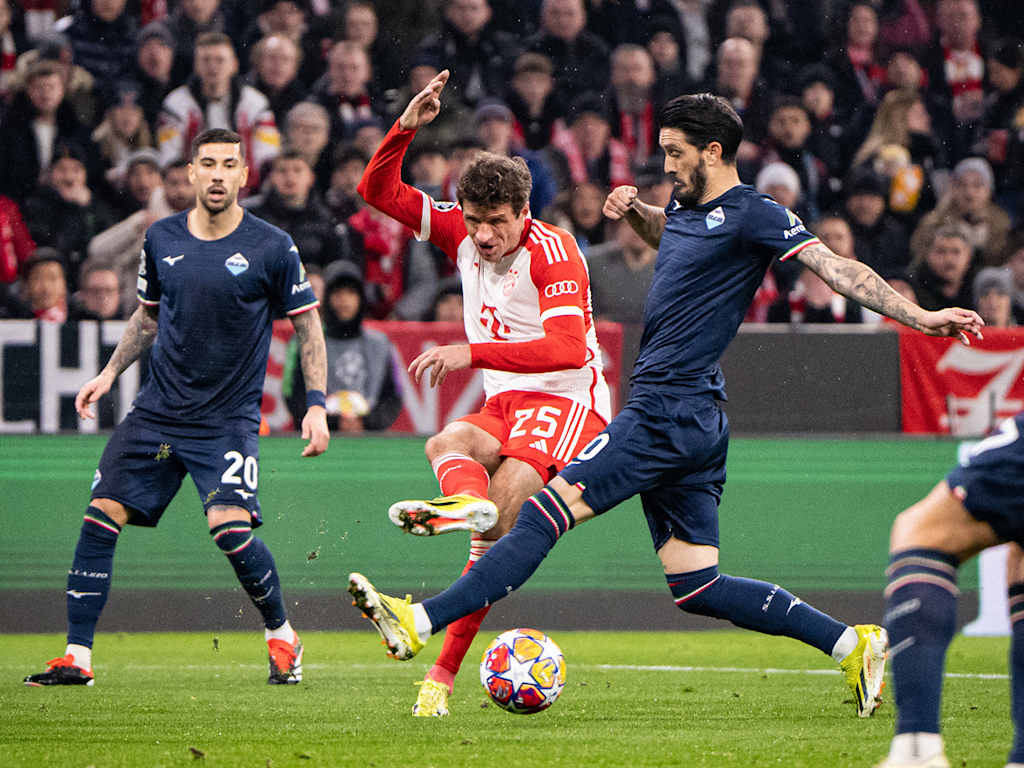 Spielszene des Champions League-Duells FC Bayern - Lazio Rom