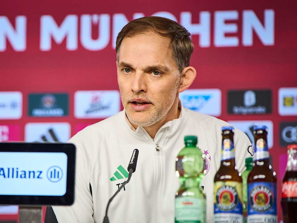 Thomas Tuchel spricht im Pressetalk des FC Bayern