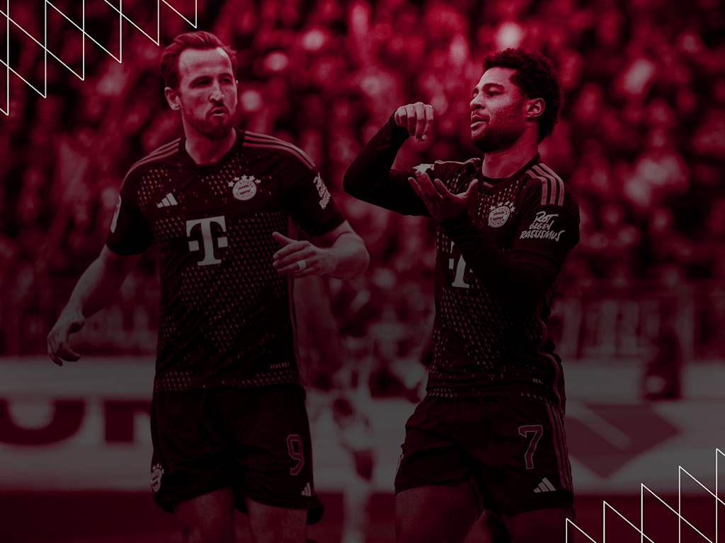 Harry Kane und Serge Gnabry vom FC Bayern