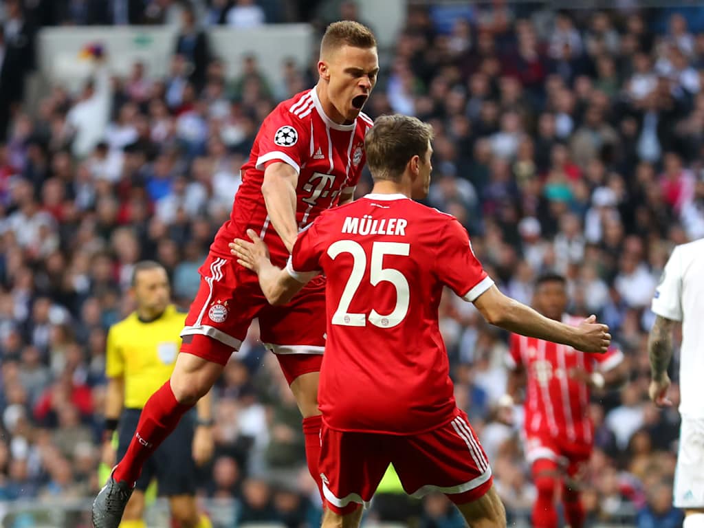 Szene der Partie FC Bayern - Real Madrid in der Champions League