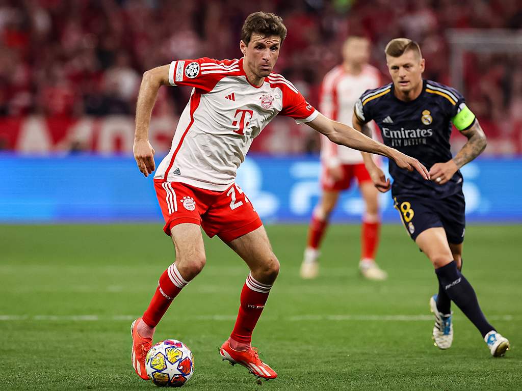 Bayern-Angreifer Thomas Müller kam im Halbfinal-Hinspiel gegen Real Madrid zum 150. Mal in der Champions League zum Einsatz.
